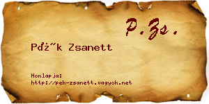 Pék Zsanett névjegykártya